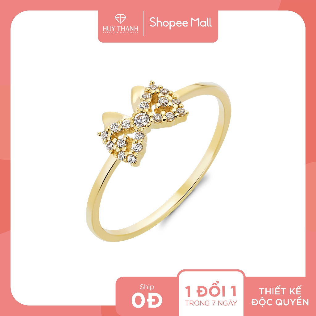 Nhẫn nữ vàng tây 14k NLF436 Huy Thanh Jewelry