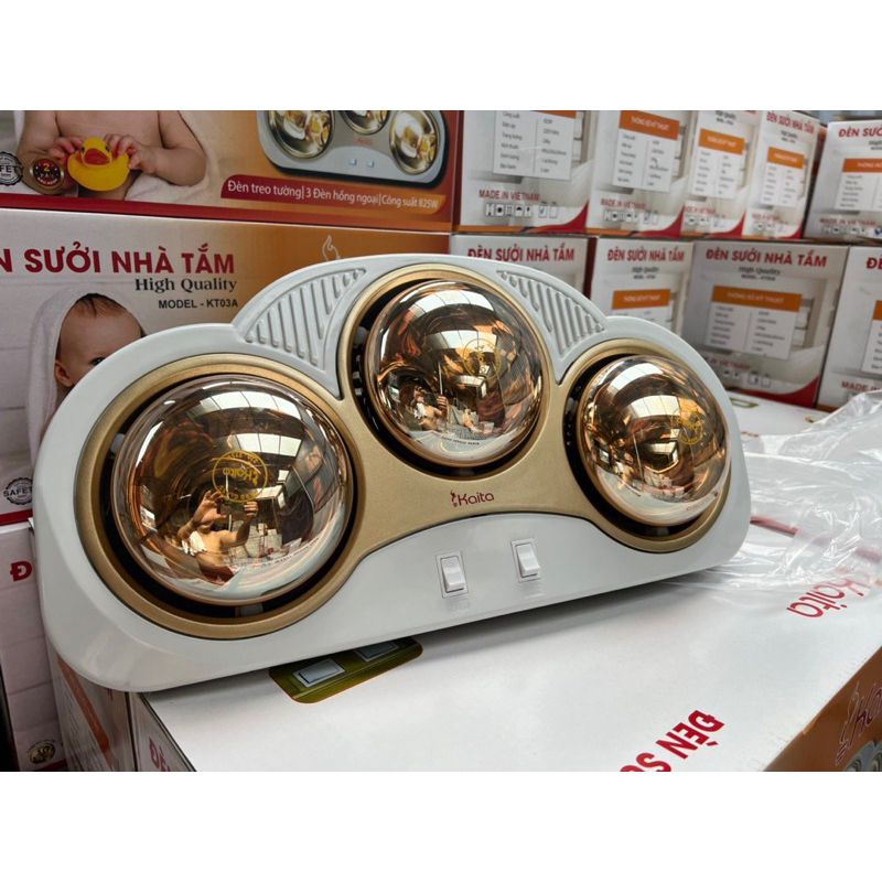 Đèn sưởi nhà tắm KAITA công nghệ nhật bản, Đèn sưởi hồng ngoại 2 bóng, 3 bóng kaita bảo hành 2 năm