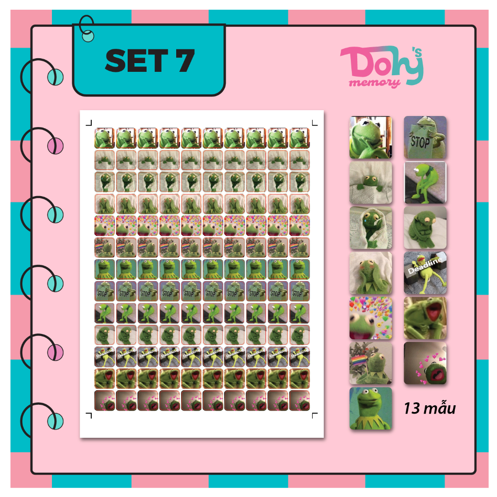 Set 130 sticker/hình dán meme, hài hước cho giáo viên, học sinh, sinh viên - Thiết kế theo yêu cầu - Dohy Memory