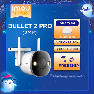 [Mã ELIM10 giảm 10% đơn 800K] Camera Wifi ngoài trời Imou Bullet 2 pro (2MP) I IPC-F26FEP I Tích hợp đèn còi