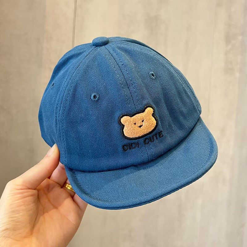 Mũ nón cho bé sơ sinh - Nón lưỡi trai hình gấu phong cách Hàn Quốc S6-24m