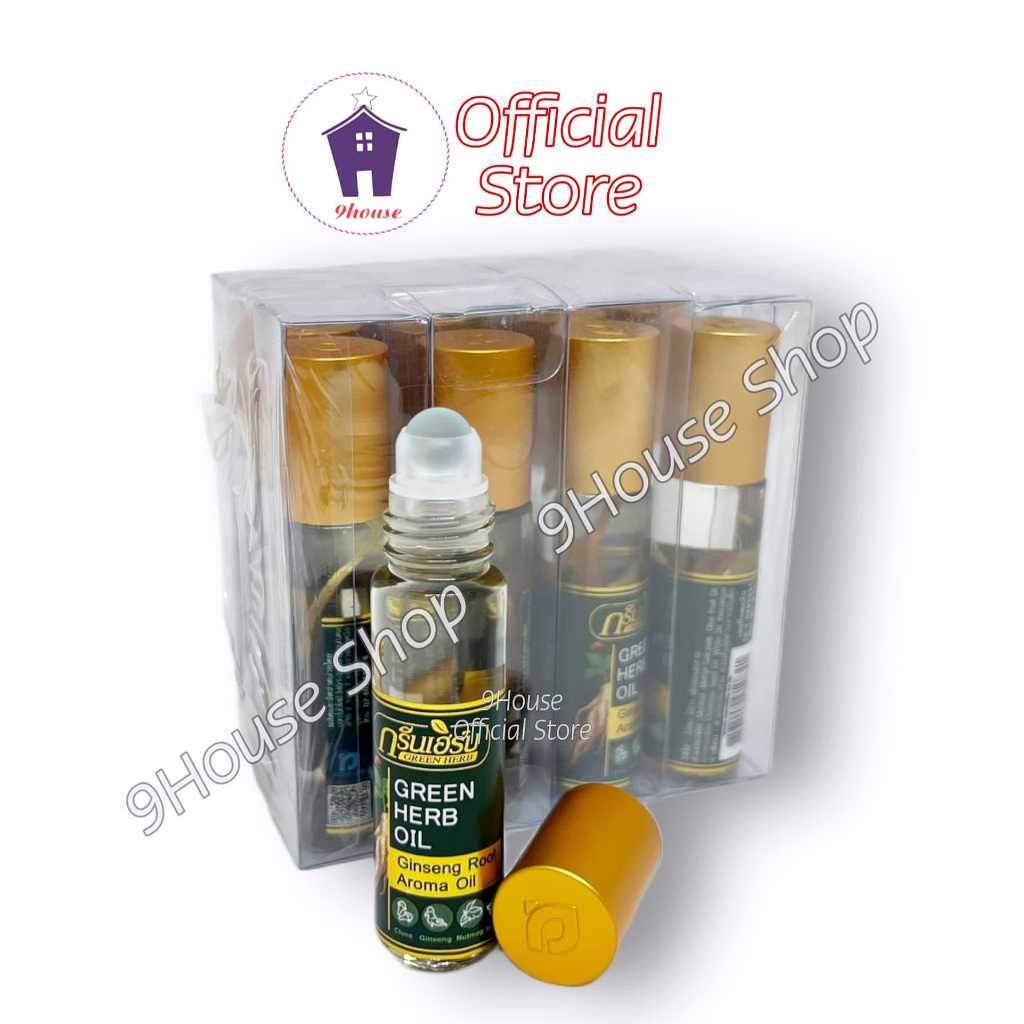 Lốc 12 Chai Dầu Gió Nhân Sâm Green Herb Oil Thái Lan