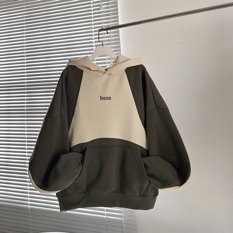 Áo hoodie nỉ Dessu form boxy _HT.Store96