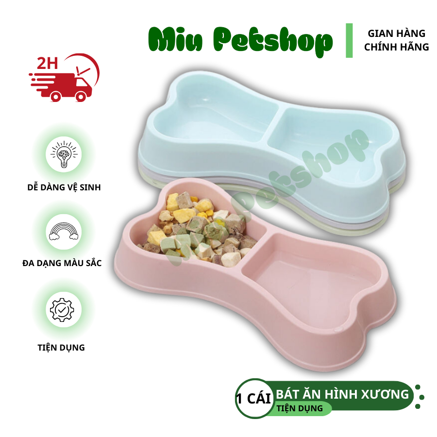Bát ăn đôi cho chó mèo, Bát ăn đôi hình xương cho thú cưng
