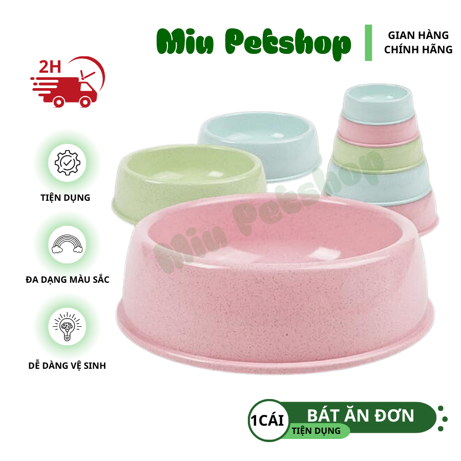 Bát ăn nhựa cho chó mèo- bát ăn tiện lợi siêu rẻ đa dạng màu sắc cho chó mèo.