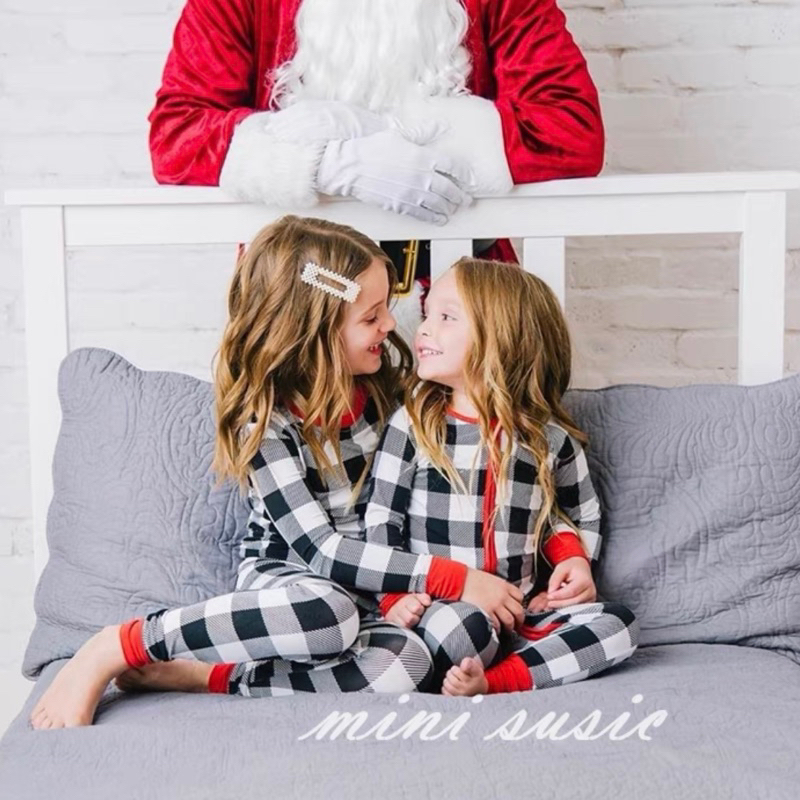 Bộ thun caro đen ghi Holiday-HÀNG SALE KHÔNG ĐỔI TRẢ