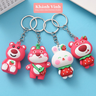 Móc khoá gấu dâu lotso xinh xỉu | móc khoá khánh vinh