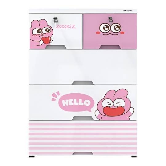 Tủ nhựa sơ sinh 5 ngăn Happy Baby Sunhouse KS-CA688G5 hàng chính hãng