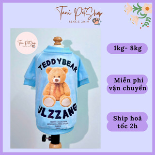 Áo thun cho chó mèo - áo thun teddy bear uz - quần áo cho chó mèo mùa đông tanipetshop