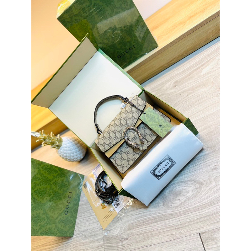 Túi xách GC đầu rồng size 24 box nam châm