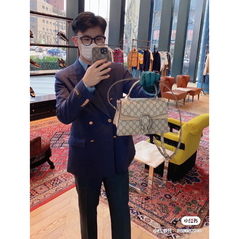 Túi xách GC đầu rồng size 24 box nam châm