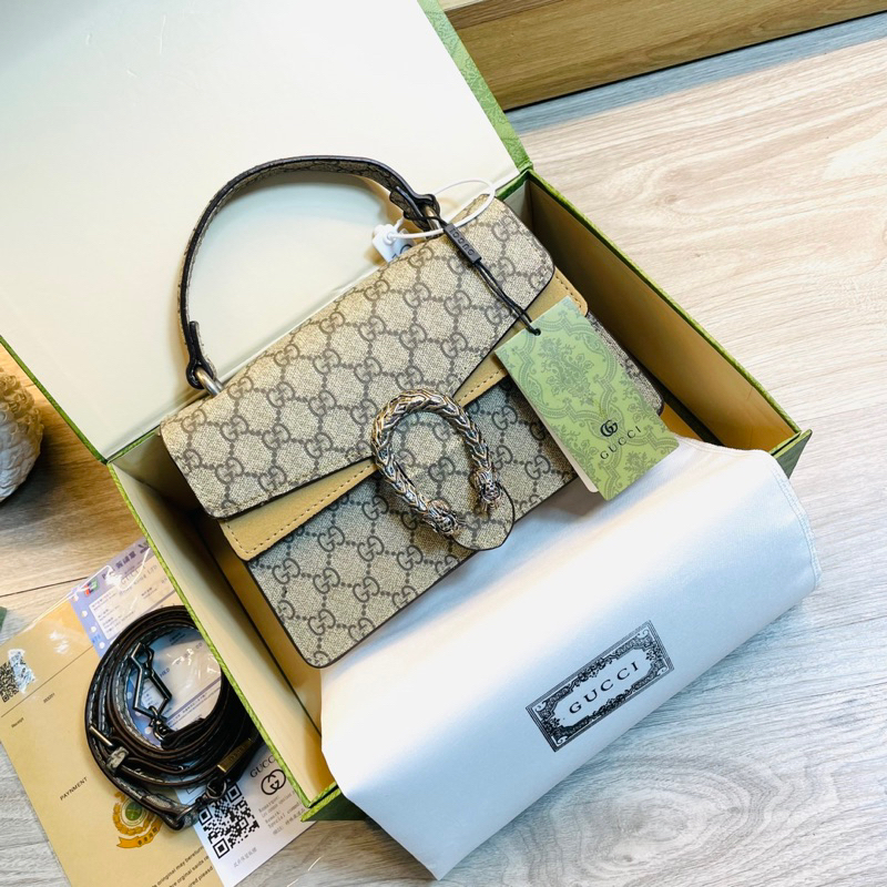 Túi xách GC đầu rồng size 24 box nam châm