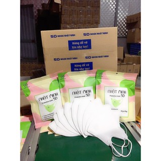 (trợ giá) thùng 100 Cái Khẩu Trang 5D Nhật Ninh Hàng Chính Hãng, Được SX Theo Công Nghệ Nhật Bản