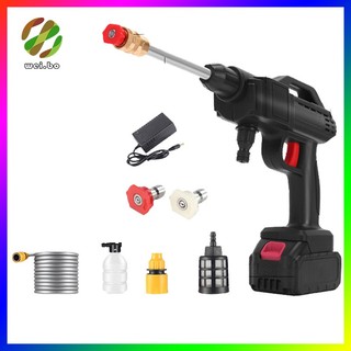 Máy rửa xe Sạc không dây súng rửa xe áp lực cao súng bọt với hộp công cụ