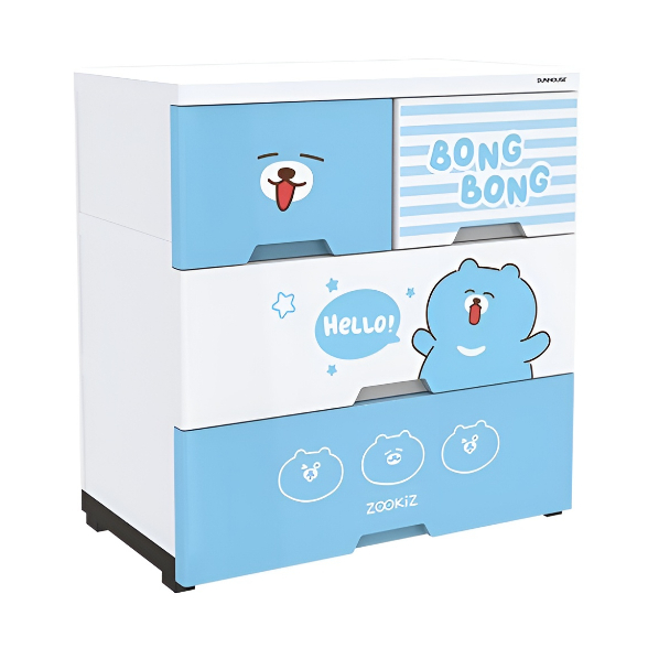 Tủ nhựa sơ sinh 4 ngăn Sunhouse HAPPY BABY KS-CA688B4 hàng chính hãng