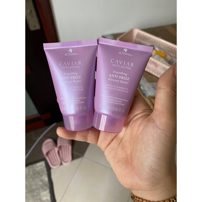 25ml Alterna caviar smoothing anti frizz blowout butter dưỡng tóc sấy phồng