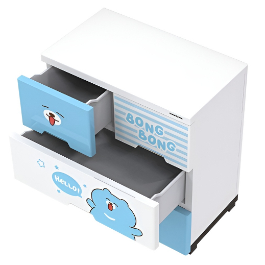 Tủ nhựa sơ sinh 4 ngăn Sunhouse HAPPY BABY KS-CA688B4 hàng chính hãng