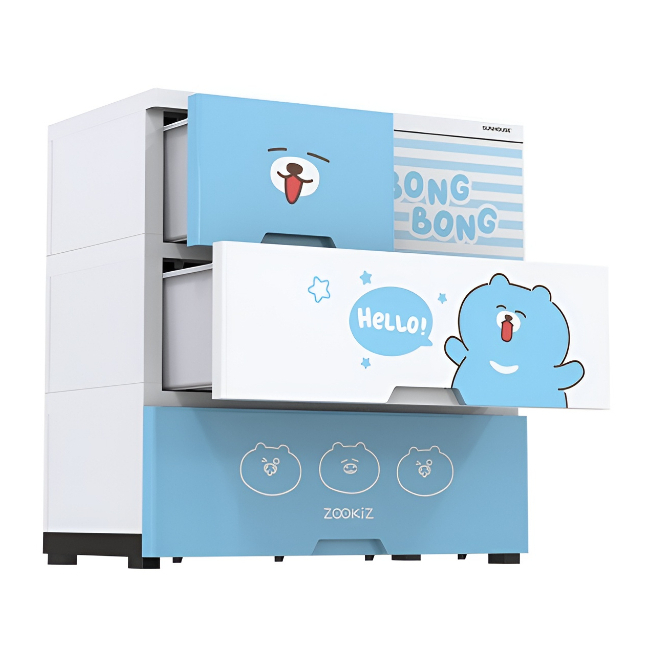 Tủ nhựa sơ sinh 4 ngăn Sunhouse HAPPY BABY KS-CA688B4 hàng chính hãng