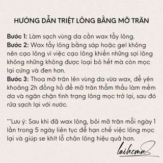 MỠ TRĂN NGUYÊN CHẤT GIÚP TRIỆT LÔNG