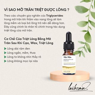 MỠ TRĂN NGUYÊN CHẤT GIÚP TRIỆT LÔNG