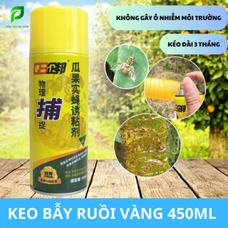 Chai keo xịt bẫy ruồi vàng 450ml, côn trùng, bảo vệ nông sản, an toàn khi sử dụng