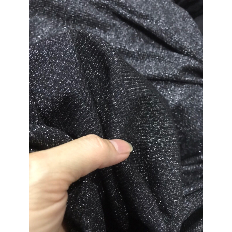 Vải thun cotton nhũ kim tuyến co giãn 4 chiều đanh chắc may đầm váy body ,đầm thiết kế