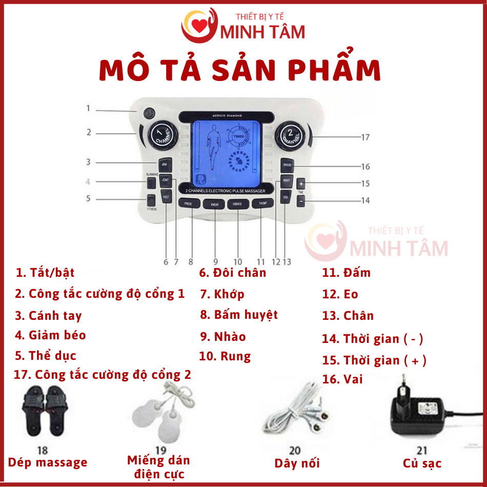 Máy massage xung điện trị liệu SYK-308B