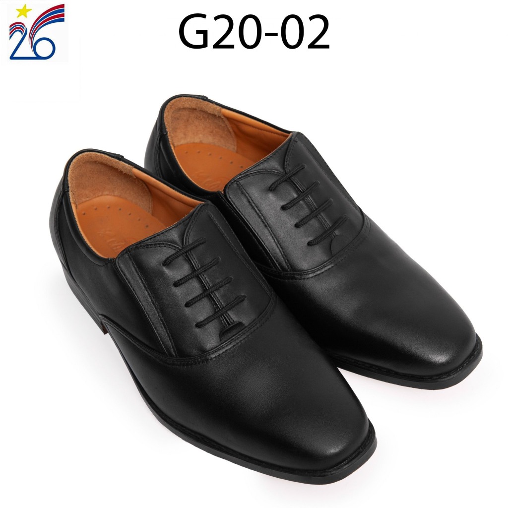 Giày da nam kiểu tướng, đế vàng, da bò vàng độ bền cao, đế PU bền nhẹ đàn hồi G20 – 02