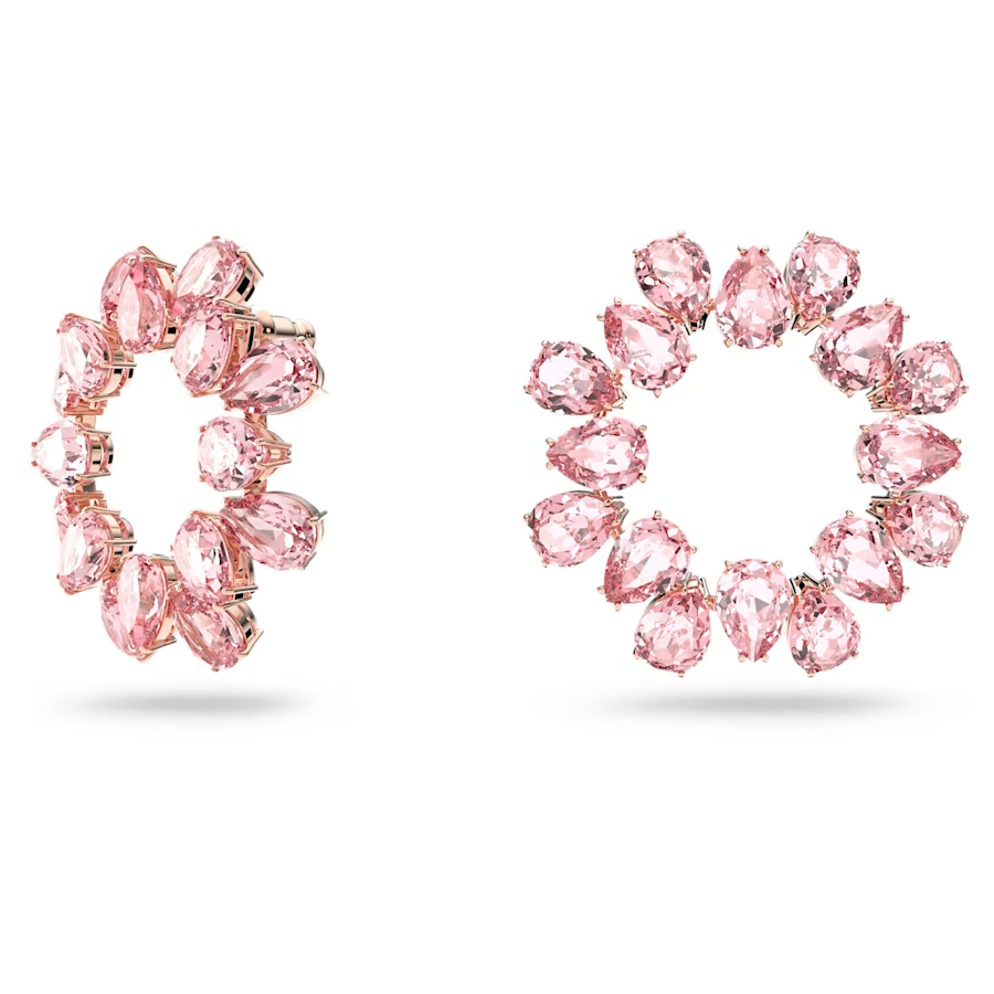 Khuyên tai nữ Swarovski PEAR CUT MILLENIA HOOP EARRINGS 3044PI