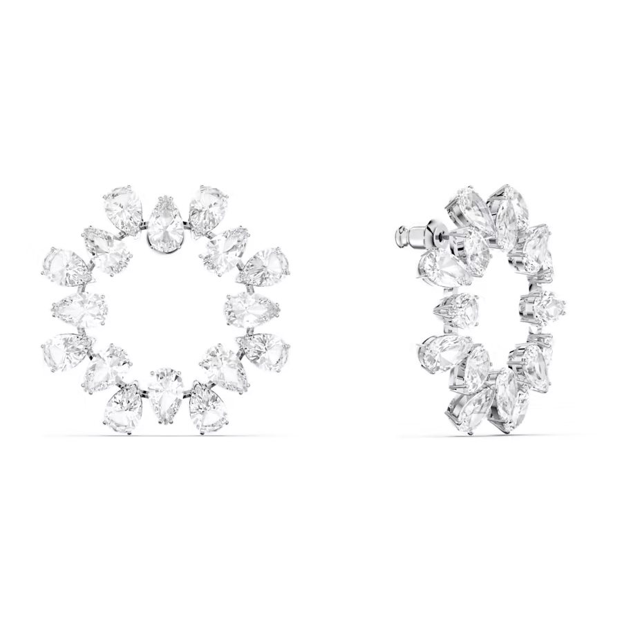 Khuyên tai nữ Swarovski PEAR CUT MILLENIA HOOP EARRINGS 3044PI