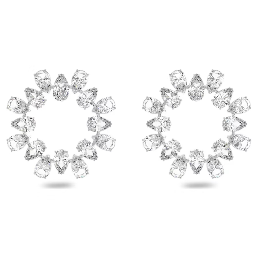 Khuyên tai nữ Swarovski PEAR CUT MILLENIA HOOP EARRINGS 3044PI