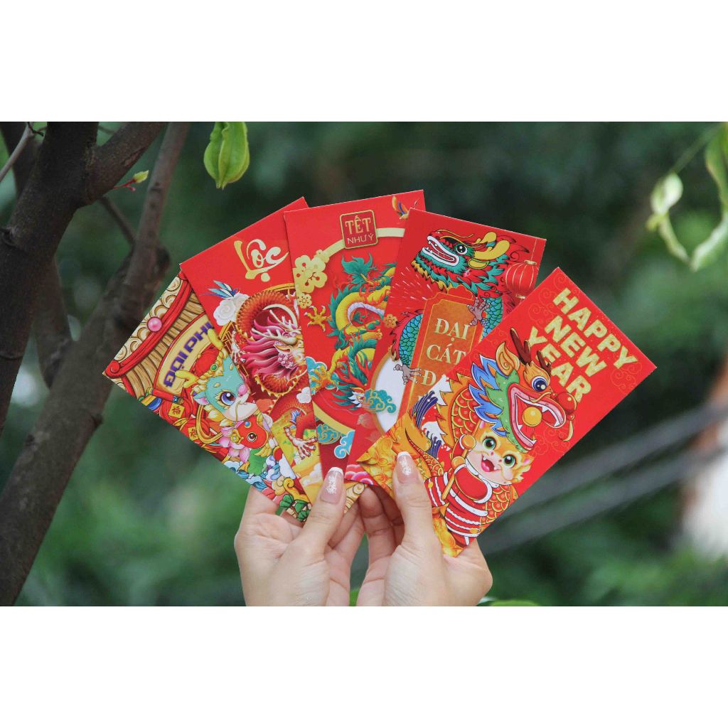 Sỉ 100 bao lì xì các mẫu RỒNG Xuân Giáp Thìn