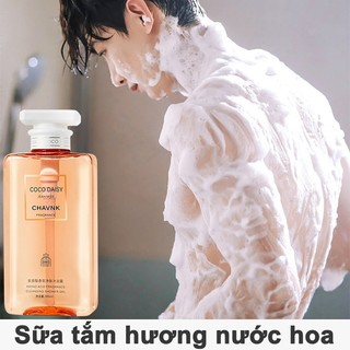 Sữa tắm mụn lưng sữa tắm nước hoa sữa tắm tẩy tế bào chết 500ml Loại bỏ mụn trứng cá làm trắng dưỡng ẩm