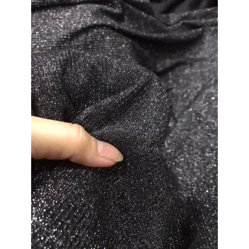 Vải thun cotton nhũ kim tuyến co giãn 4 chiều đanh chắc may đầm váy body ,đầm thiết kế