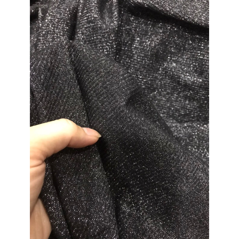 Vải thun cotton nhũ kim tuyến co giãn 4 chiều đanh chắc may đầm váy body ,đầm thiết kế