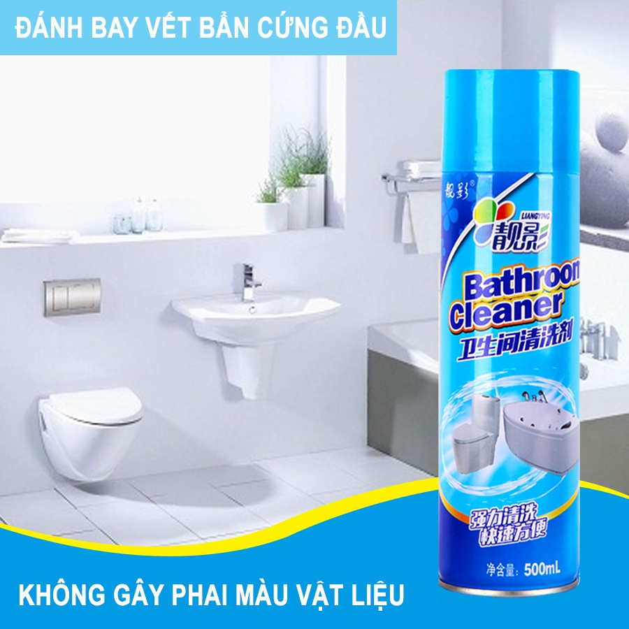 Bình xịt bọt tuyết tẩy rửa nhà tắm nhà bếp siêu sạch mọi vết bẩn, bình xịt Kitchen Cleaner/ Bathroom Cleaner 500ml