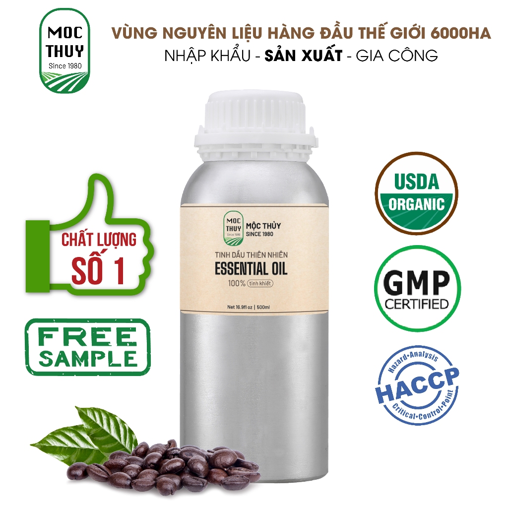 Tinh dầu thiên nhiên nguyên chất Café/Cà phê/Coffee Việt Nam dung tích 500ml/1000ml - đạt chuẩn chất lượng