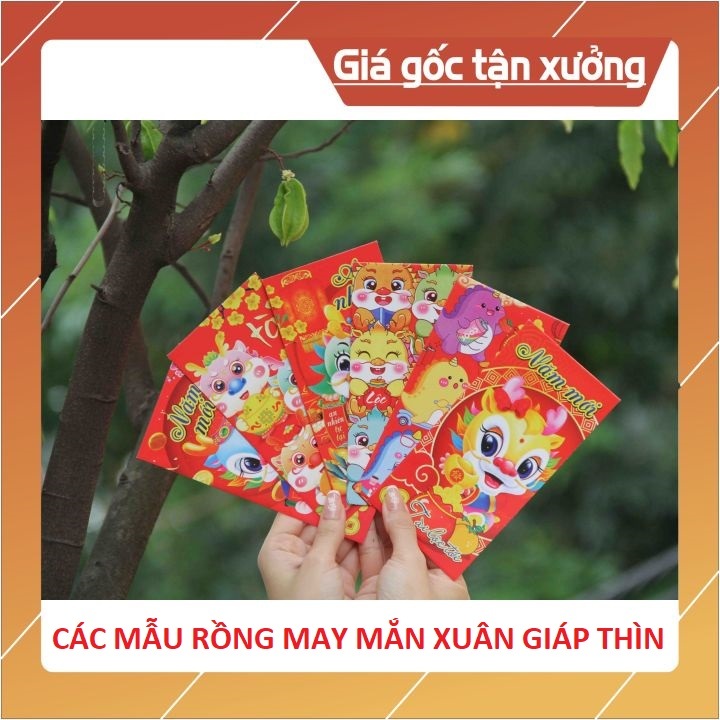 Sỉ 100 bao lì xì các mẫu RỒNG Xuân Giáp Thìn