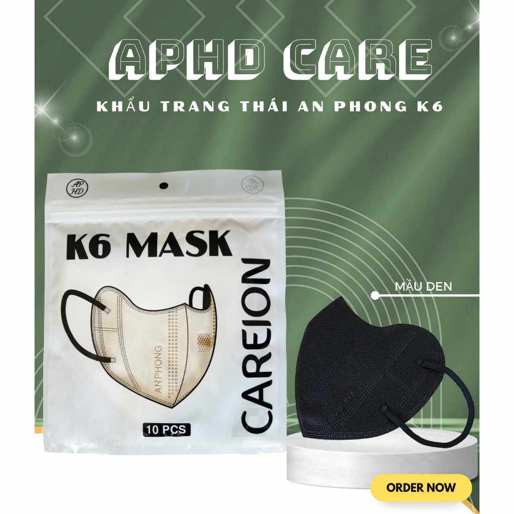 Khẩu Trang Thái Lan K6 Careion Kháng Khuẩn, Quai êm, Nhiều màu