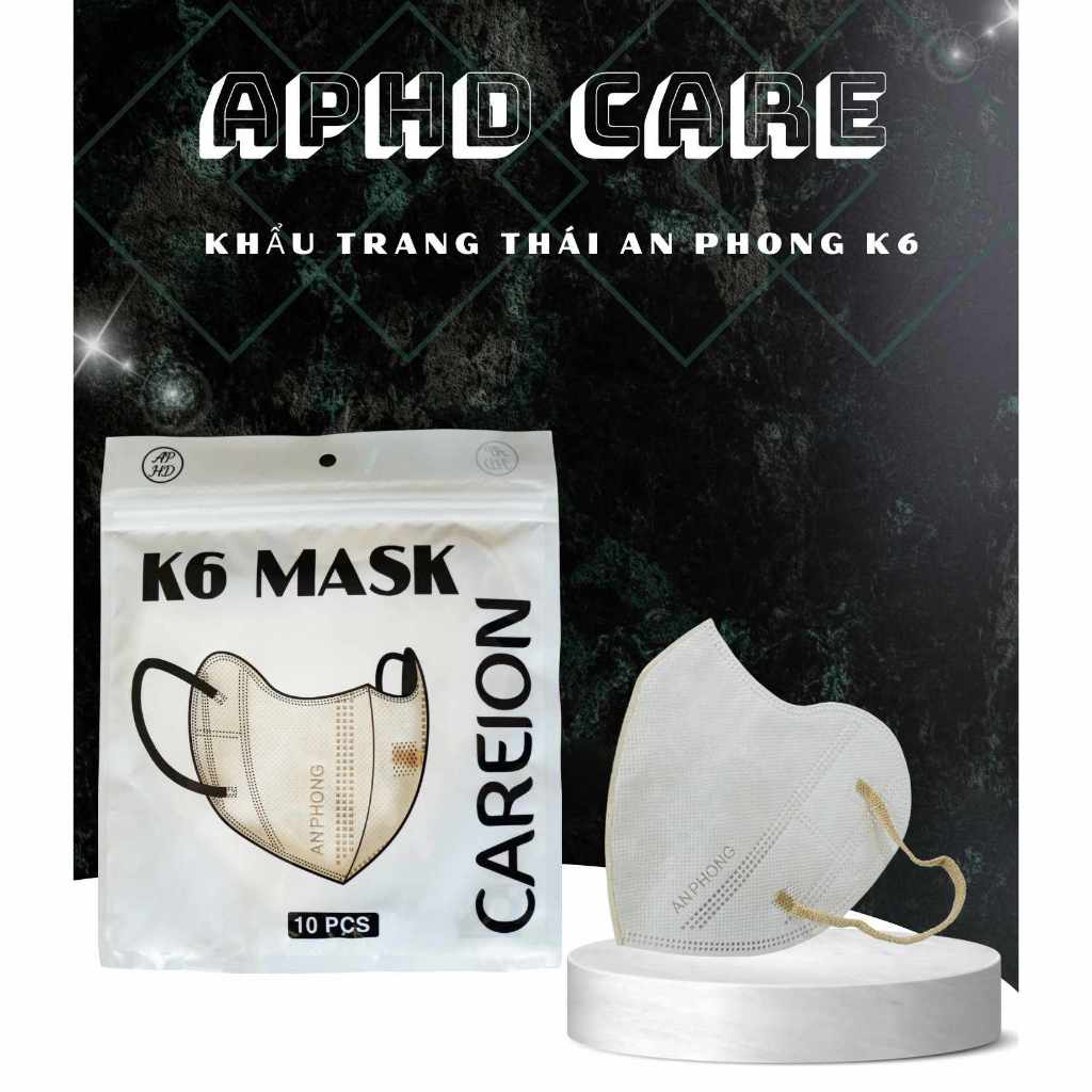Khẩu Trang Thái Lan K6 Careion Kháng Khuẩn, Quai êm, Nhiều màu
