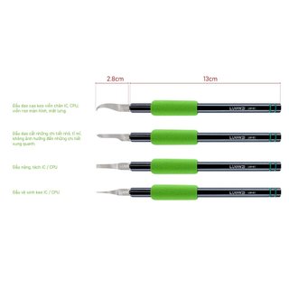 Bộ dao LW vệ sinh keo IC/CPU ( Cán + 4 lưỡi dao)