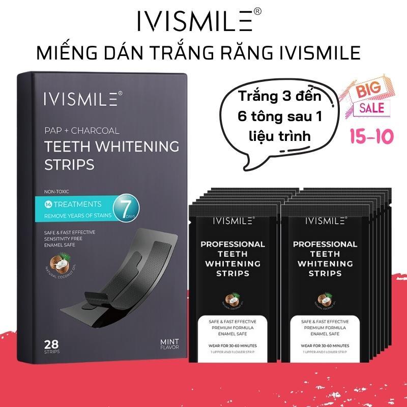 Miếng dán trắng răng cấp tốc Ivismile, công thức làm trắng độc quyền PAP+ dành riêng cho răng, lợi nhạy cảm