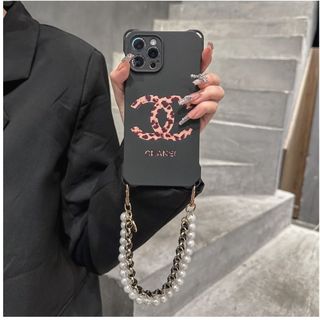 Ốp Lưng Iphone Silicon CHA.NEL kèm dây đeo