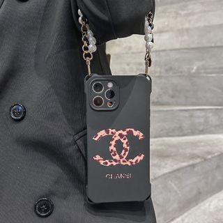 Ốp Lưng Iphone Silicon CHA.NEL kèm dây đeo