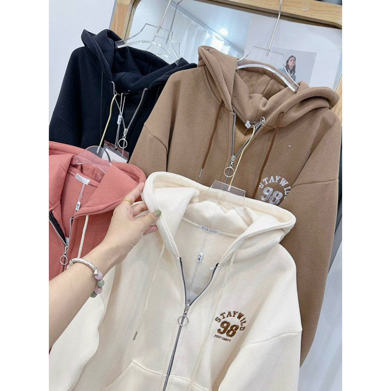 Áo khoác nỉ bông logo