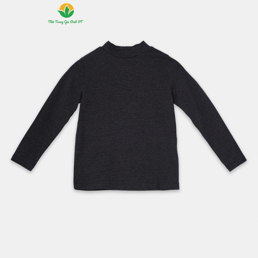 Áo dài tay bé trai dệt kim cổ 3 phân thời trang gia đình VT - A67.2304