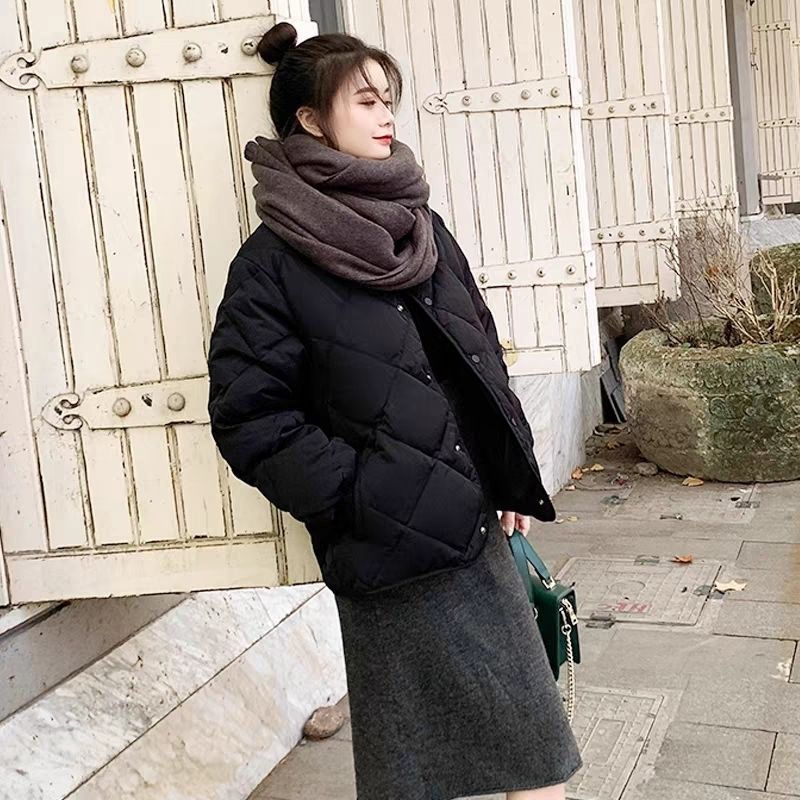 Áo phao quả trám cổ tròn