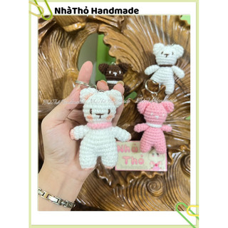 [ Handmade ] Móc khóa len con gấu