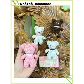 [ Handmade ] Móc khóa len con gấu