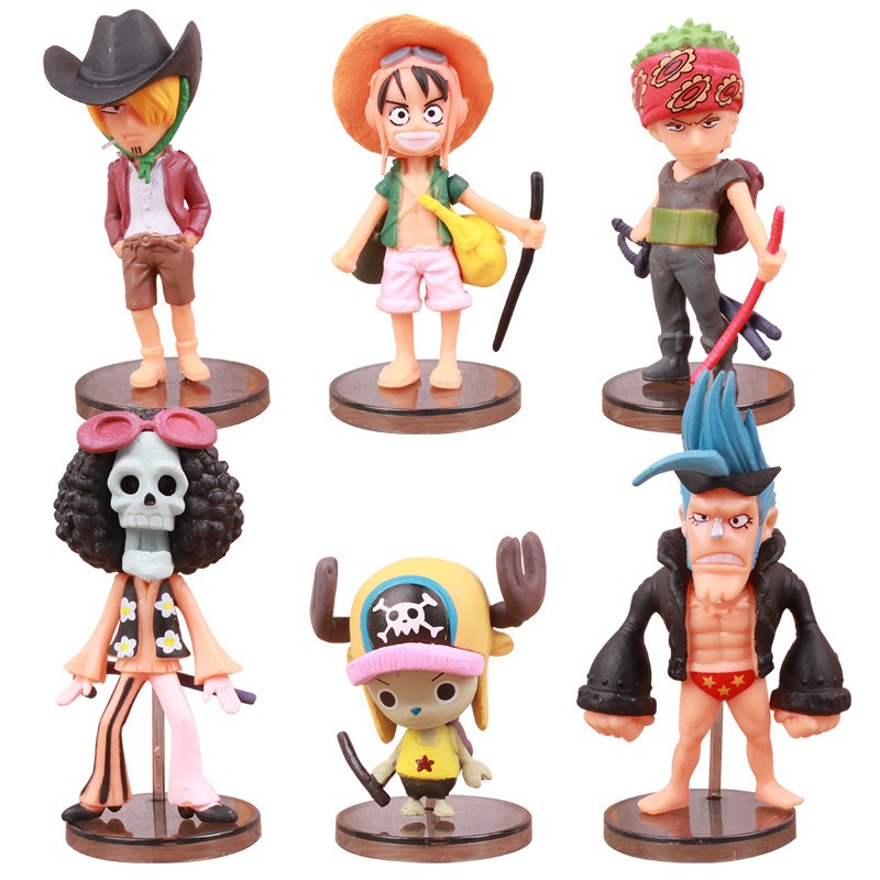 Mô hình One Piece Mini Combo 6 nhân vật  phiên bản Tắm biển cao 5-7 cm